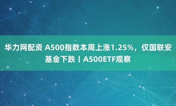 华力网配资 A500指数本周上涨1.25%，仅国联安基金下跌丨A500ETF观察